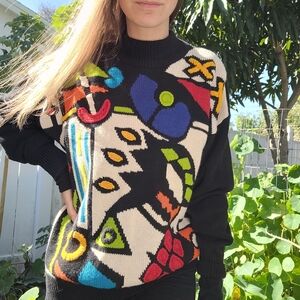 Colorful Geometric Pattern Sweater